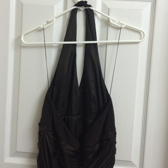 Brown halter backless dress - Picture 3 of 4