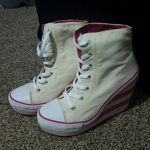 High top wedge shoes