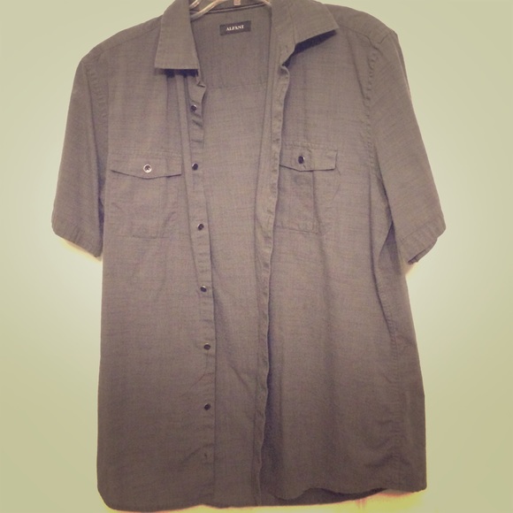 Alfani grey button down