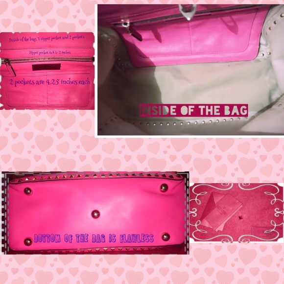 👜SOLD👜 AUTHENTIC VALENTINO ROCKSTUD PINK BAG - Picture 4 of 8