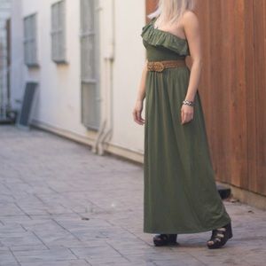 One shoulder maxi dress
