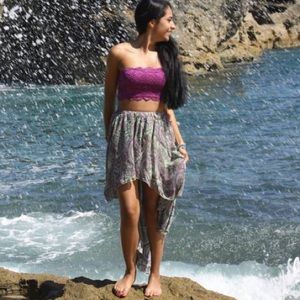 Hi low multi colored skirt