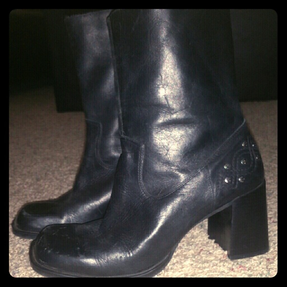 Harley Davidson zip up boots