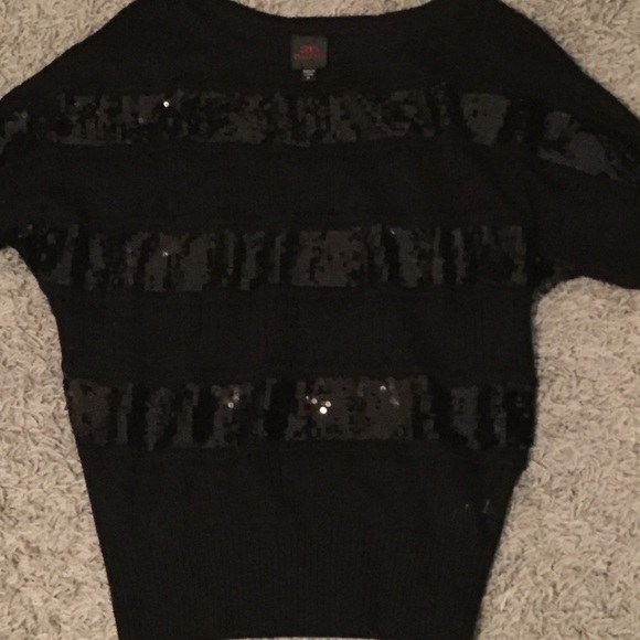 Black with Black Sequins sweater