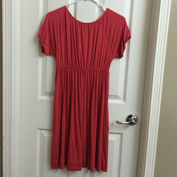Orange/coral cotton Gap dress - Picture 2 of 2