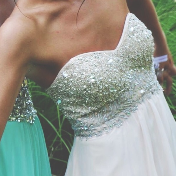 Light pink prom dress