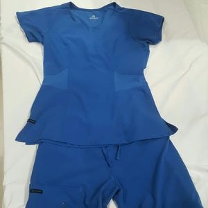 Ladies Jockey Royal Blue Scrub Set