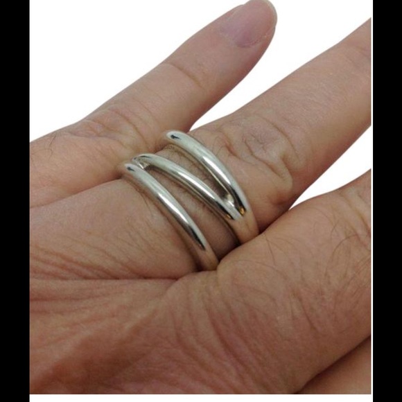 Tiffany & Co. Jewelry - Tiffany & Co. Triple wave wide designer ring