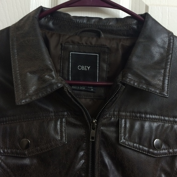 Obey faux leather jacket - Picture 2 of 3