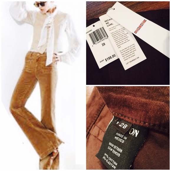 NWT Hudson FLAW High Waist Taylor Flare Cords - Picture 4 of 9