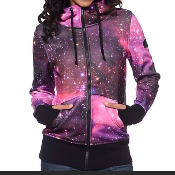 glamour kills Tops - Glamour Kills Galaxy ZipUp Hoodie M