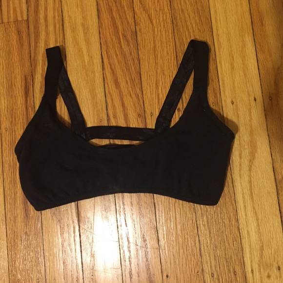 Black bralette with crisscrossing back, small