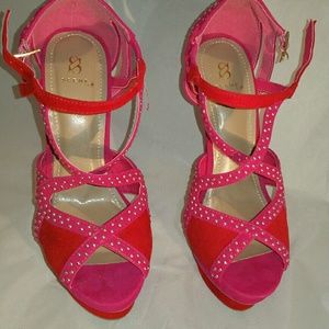 Scene Pink and Red Shoes