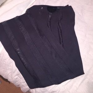 Grey scarf with fringe like detail