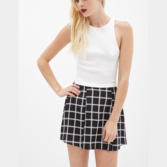 Forever 21 grid skirt