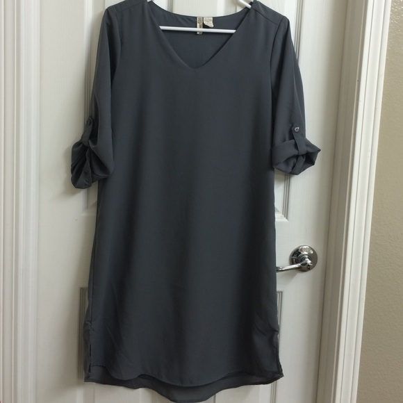 Grey slip on dress - Picture 1 of 4