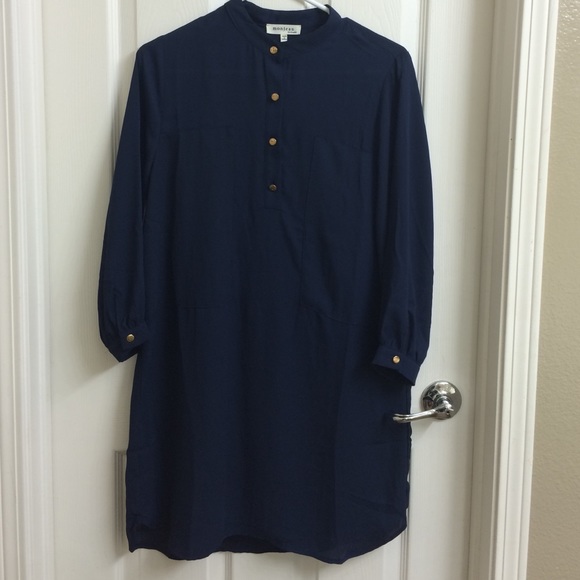 Dark blue slip on dress - Picture 1 of 4