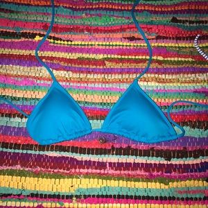 VS blue triangle bikini top