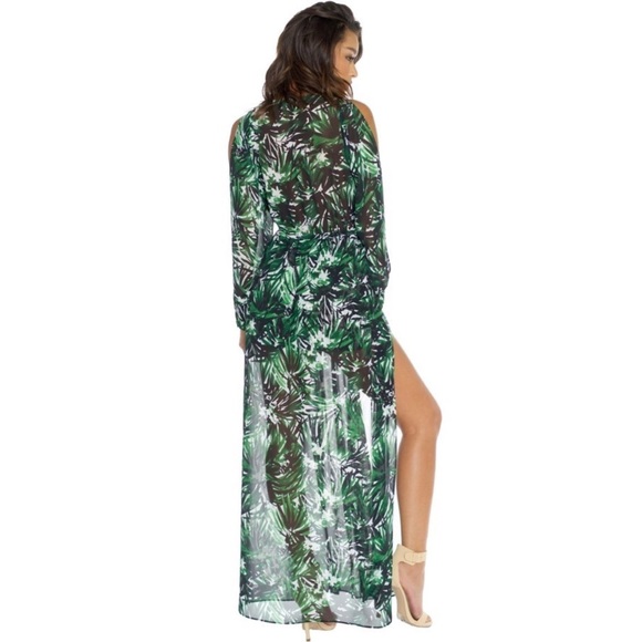 🌻1 LEFT! 🌻 ISLAND BREEZE Drawstring Maxi Dress - Picture 2 of 4