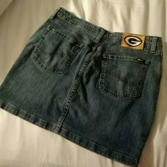 **RARE Green Bay Packers Denim Skirt**