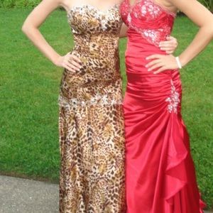 Leopard prom dress
