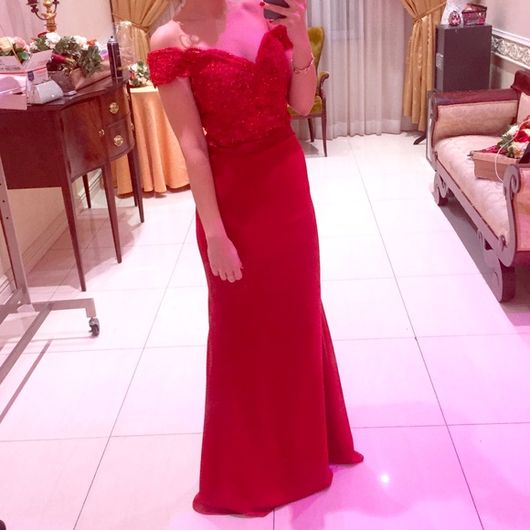 Red gown