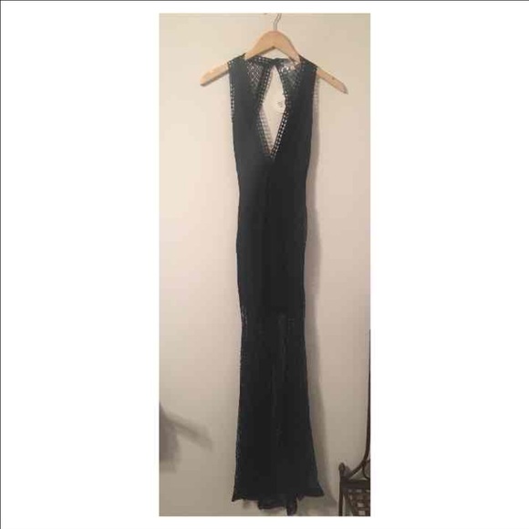 Crochet/Mesh Maxi Dress - Picture 6 of 6