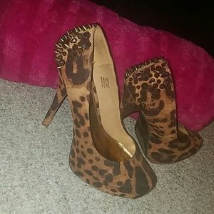 Leopard print heels