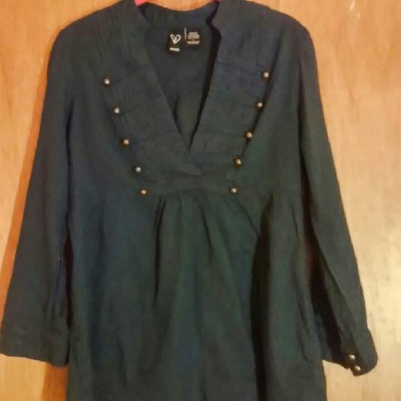 Navy Blue Windsor V Neck Tunic Large