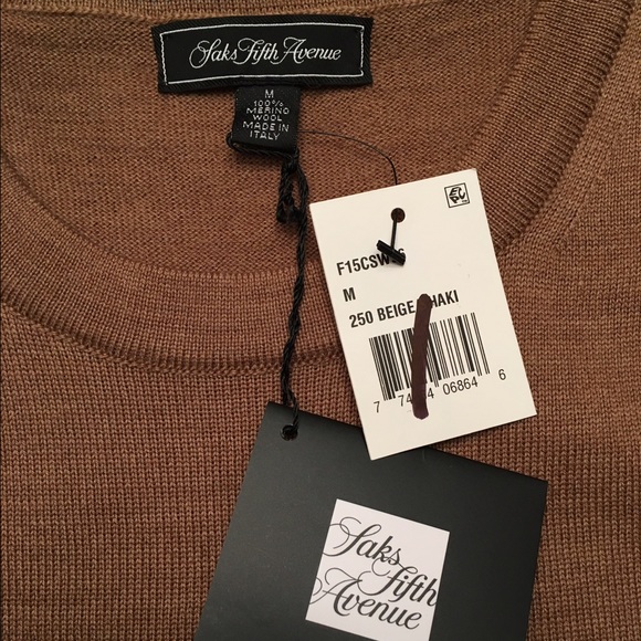100% Merino Wool Saks 5th Ave Men's sweater