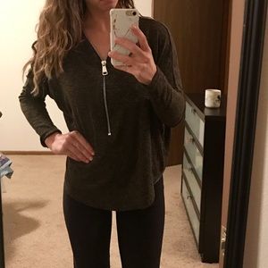 New! Zip Front Sweater