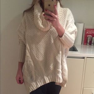 Moda International cowl-neck chunky sweater