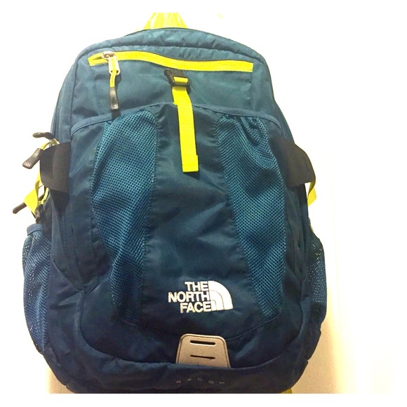 North face book bag- blue green
