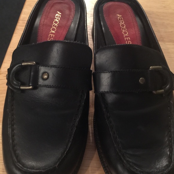 Aerosoles mule loafers - black