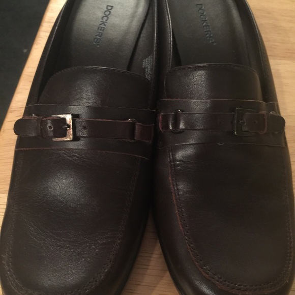 Dockers brown mule loafers