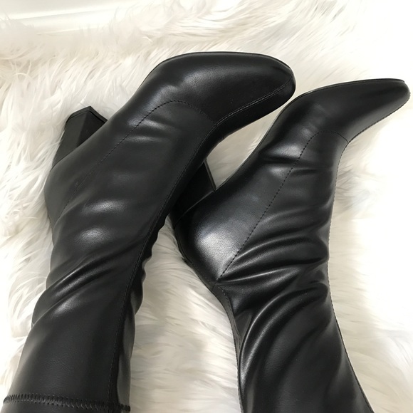 •Calf Low Heel Boots• - Picture 6 of 8