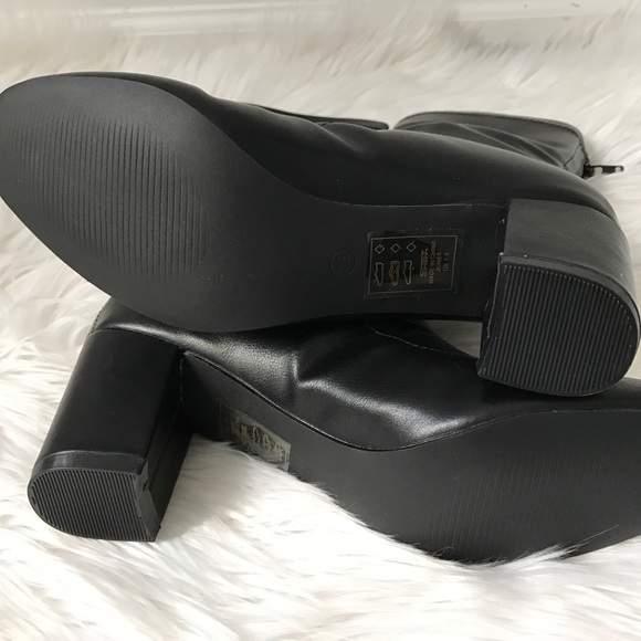 •Calf Low Heel Boots• - Picture 8 of 8