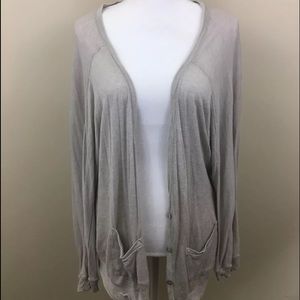 Zara Collection Gray Sheer Stretch Light Cardigan