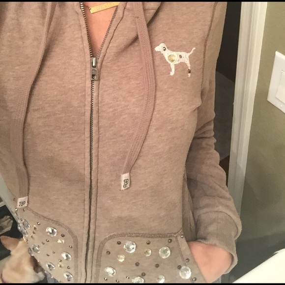 Pink blinged out hoody