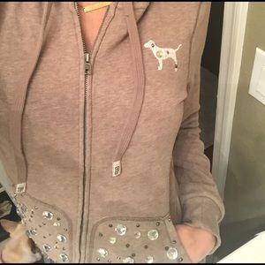 Pink blinged out hoody