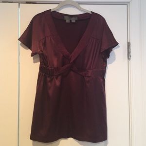 Burgundy Proenza Schouler silk blouse sz8