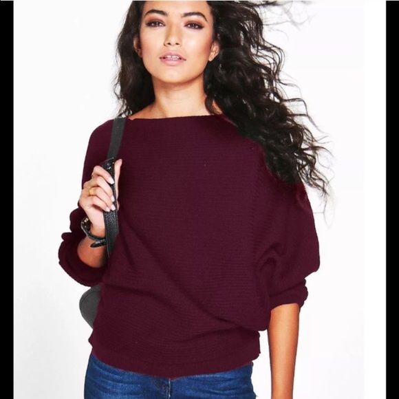 Tops - Burgundy dolman sleeve top