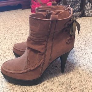 Unique ankle heel boots