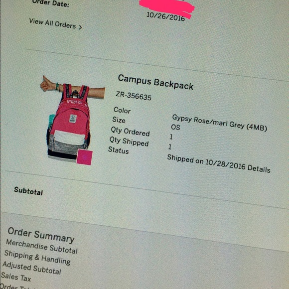 PINK Victoria's Secret Gypsy Rose Campus Backpack - Picture 5 of 8