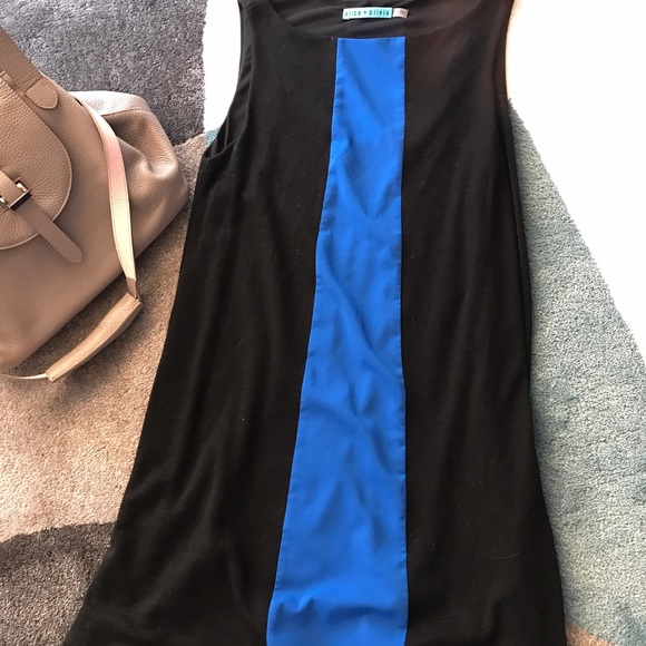 Alice and Olivia color block silk dress XS