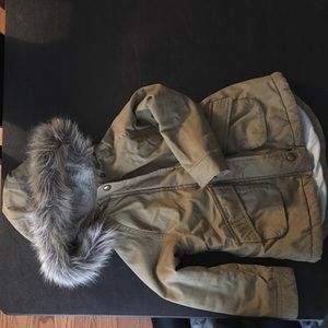 Faux fur parka