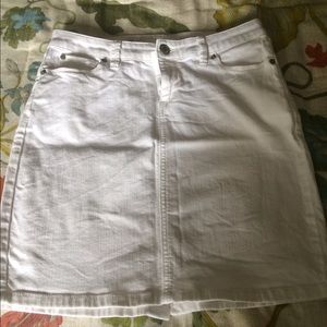 The Limited White Denim Skirt