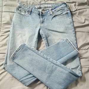 Pac Sun lightwash skinny jeans.