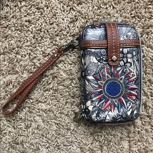 Sakroots sunflower Smartphone Wristlet