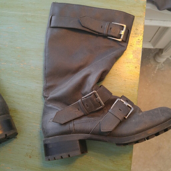 Skechers buckle moto boots